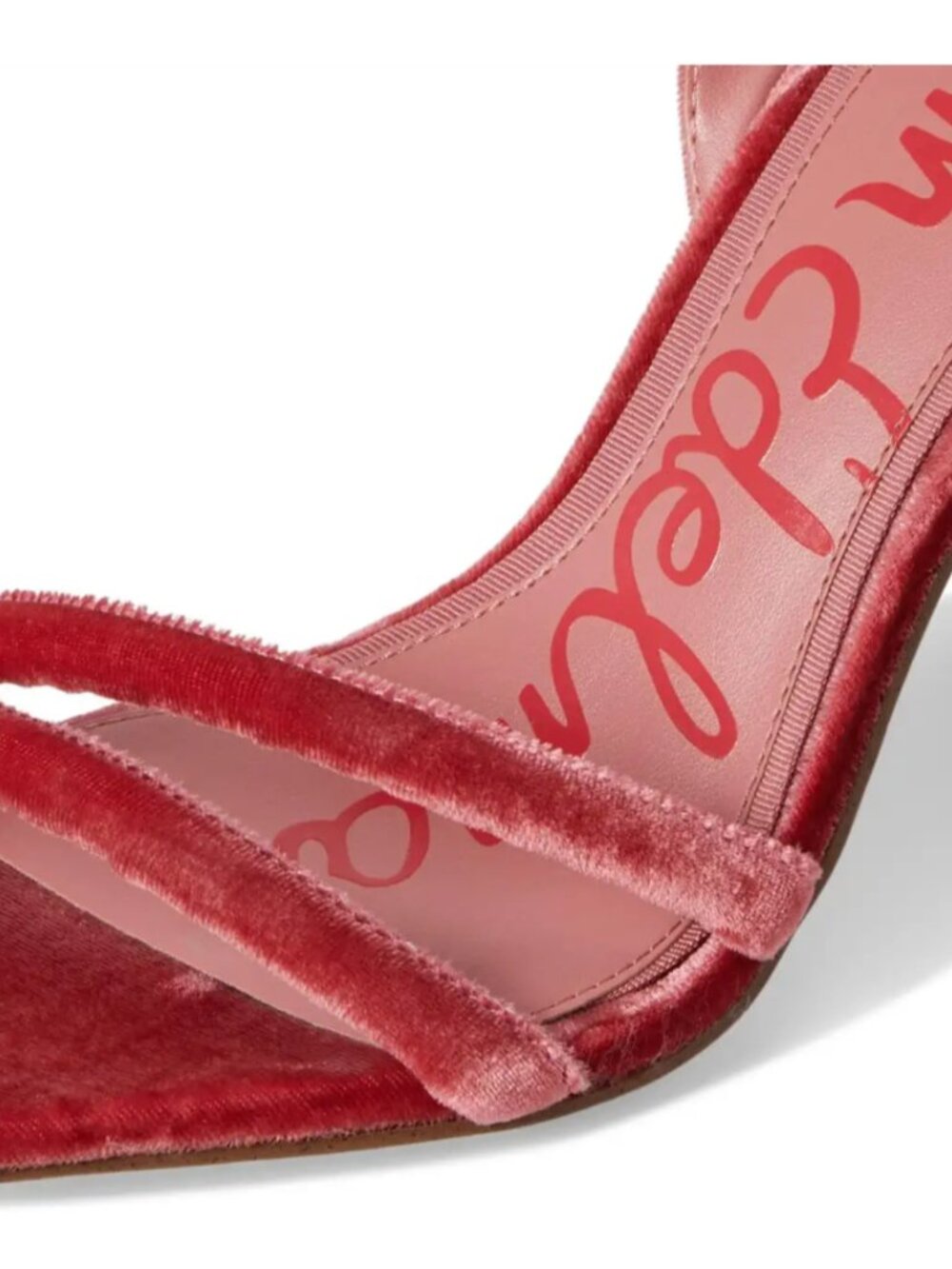 Pink Crushed Velvet Kia Block Heels (size 8, like new) - Picture 13 of 14